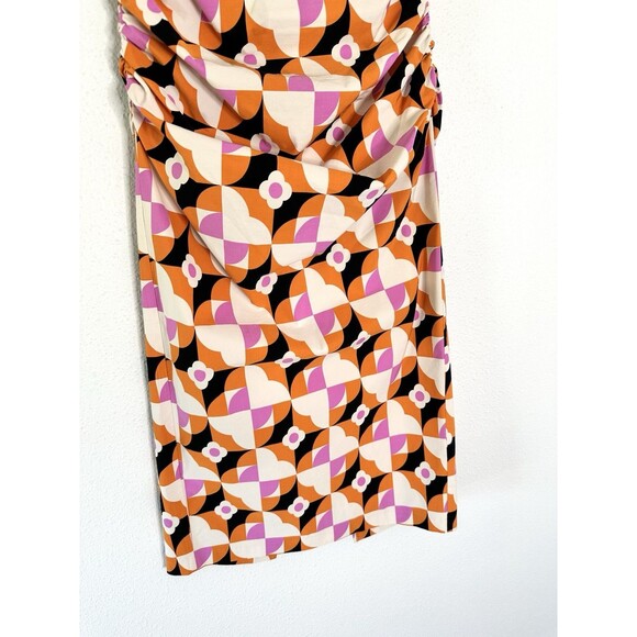 ANTHROPOLOGIE Printed Strapless Slim Ruched Dress Size Medium M - Picture 6 of 10